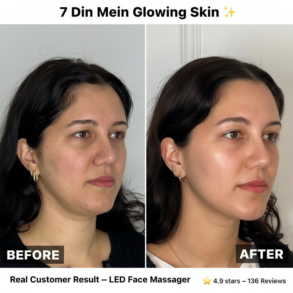 7 in 1 LED Face Massager-Glow Skin Ghar Baithe🤎