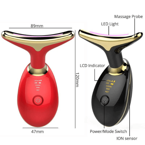 “dual LED face and neck massagers for skin tightening and facial massage treatment”